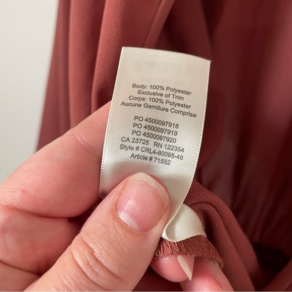 Aritzia Wilfred Long Sleeve Fleurette Jumpsuit Dusty Rose Color Size Small - Picture 13 of 13